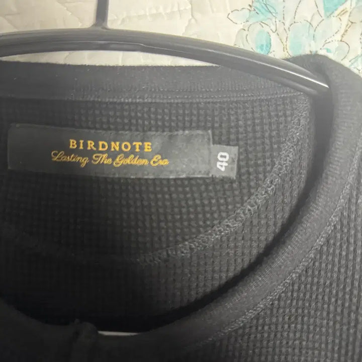 [BUNJANG] Bird Note Black Waffle Long Sleeve T-Shirt Size 40 / 버드노트 티셔츠
