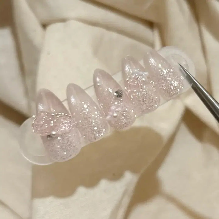 [BUNJANG] Mellow Reflective Glitter Handmade Nail Tips / 멜로우 반사글리터 수제네일팁