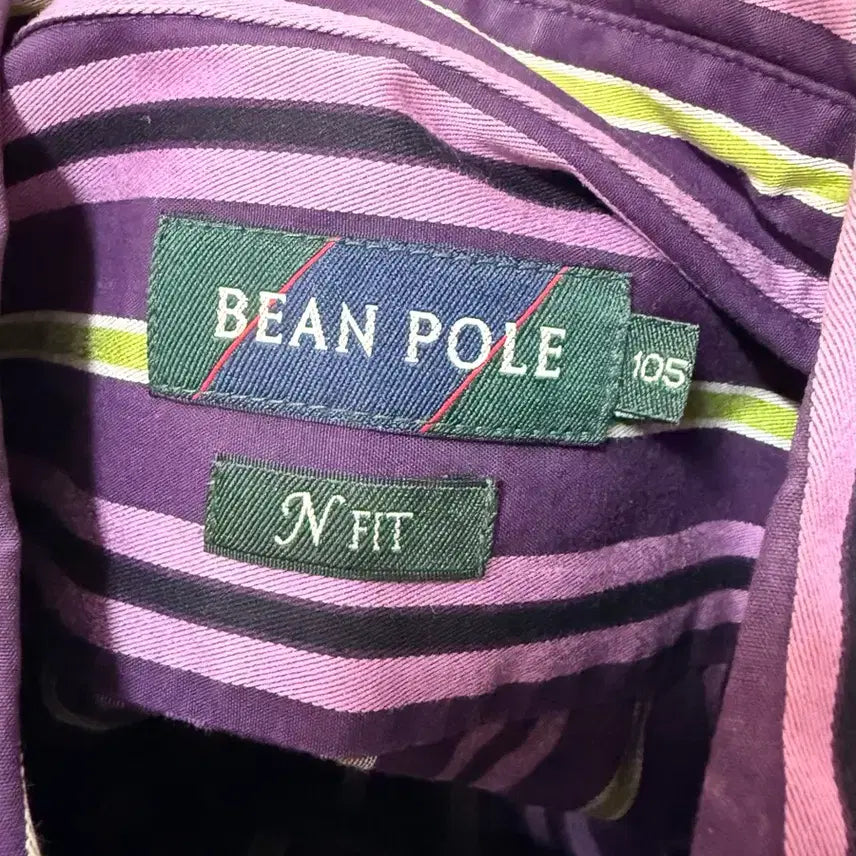 [BUNJANG] Beanpole Purple Stripe Shirt 105 / (남성복) 빈폴 퍼플 스트라이프 셔츠 105