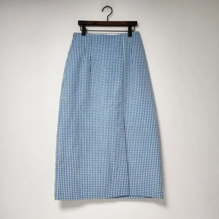 [BUNJANG] BLOOM Blue Gingham Check Long Skirt / BLOOM 블루 깅엄체크 롱 스커트