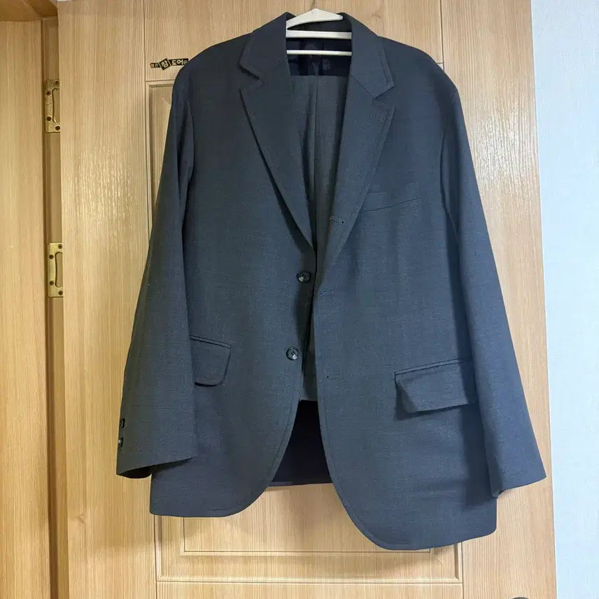 [BUNJANG] Renets Grey Wool Blazer Setup / 리넥츠 그레이 울 블레이저 셋업