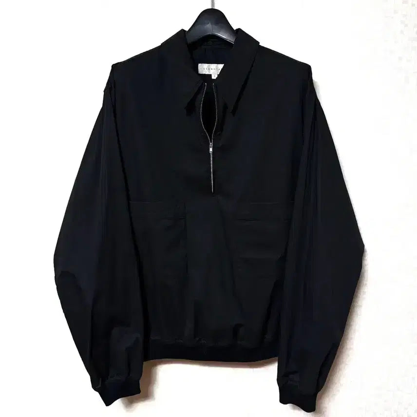 [BUNJANG] Brown Yak Half-Zip Collar Anorak Black Size 1 / 브라운야드 반집업 카라 아노락 블랙 1사이즈