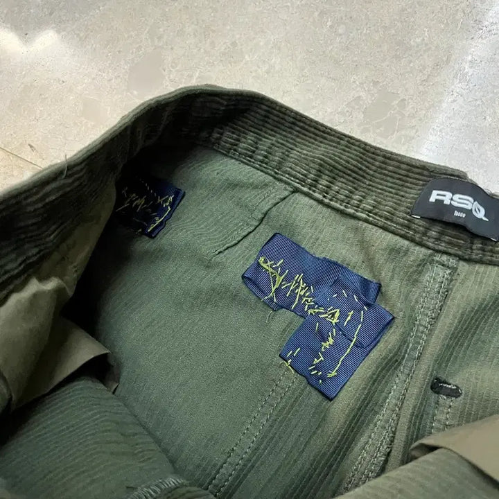 [BUNJANG] Corduroy Cargo Pants Khaki / 코듀로이 카키 카고팬츠