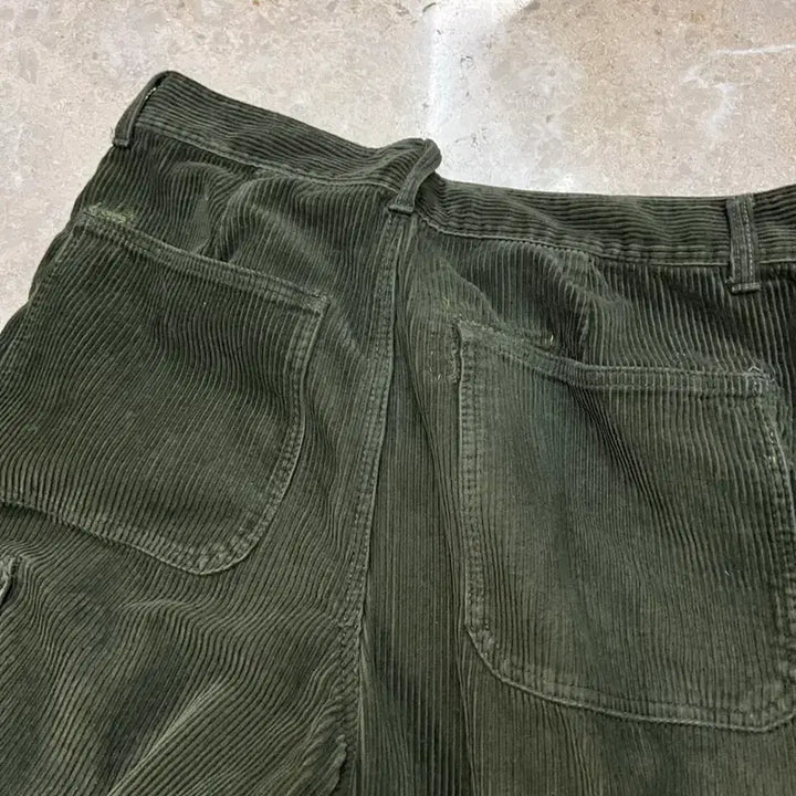 [BUNJANG] Corduroy Cargo Pants Khaki / 코듀로이 카키 카고팬츠