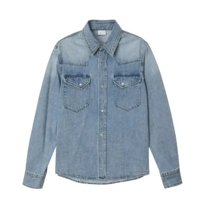 [BUNJANG] Paramour Western Denim Shirt - Light Blue, M / [새상품] 패러모어 웨스턴 데님셔츠
