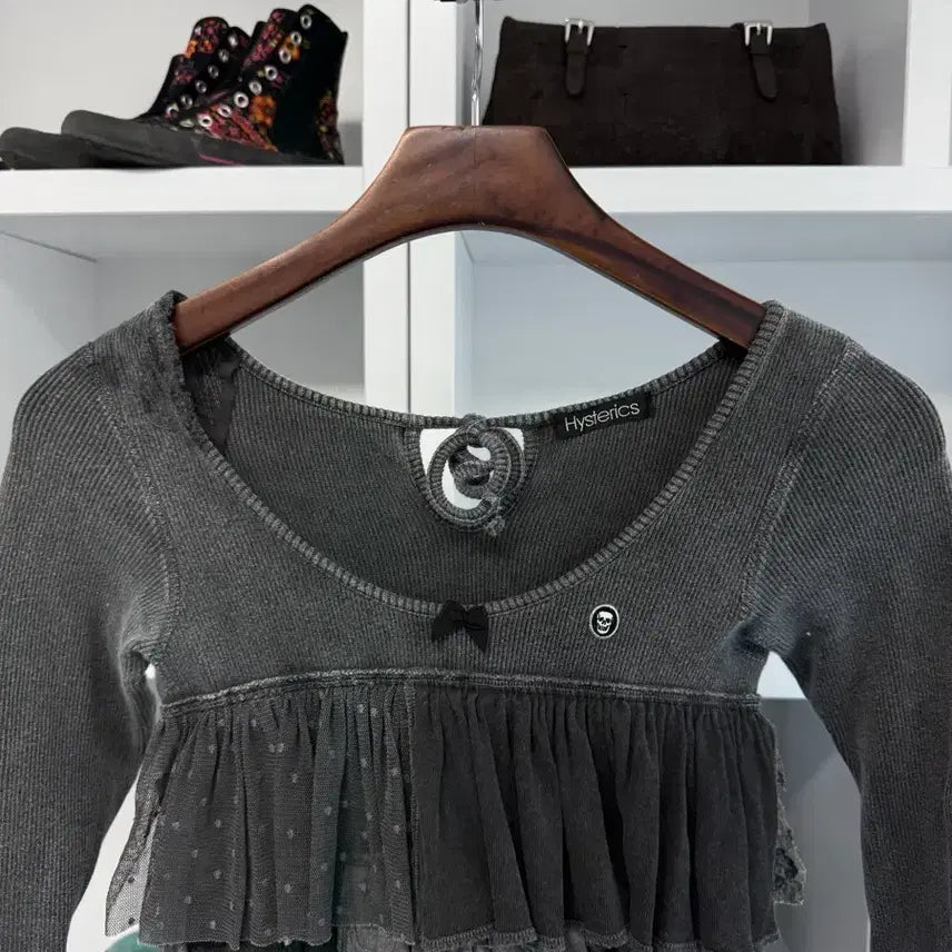 [BUNJANG] Hysterics Frill Knit Top / hysterics 프릴 니트 탑