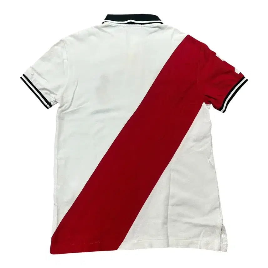 [BUNJANG] Polo Ralph Lauren Chieftain Keyline Colorblock Short Sleeve Polo Shirt / (바배) 폴로 랄프로렌 치프키프 사선 배색 카라 반팔티