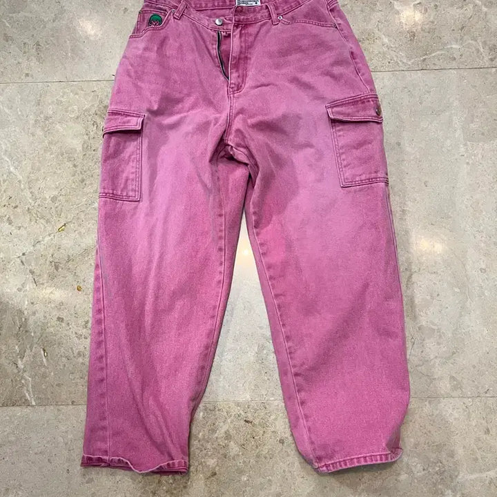 [BUNJANG] Youthbath Pink Cargo Pants / 유쓰배쓰 핑크 카고팬츠