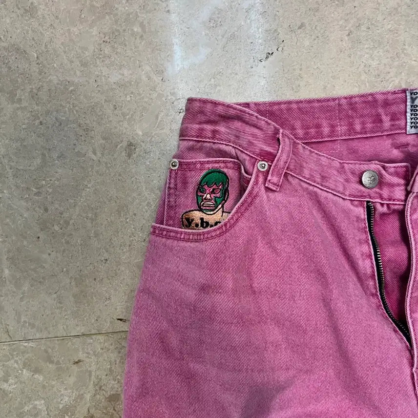 [BUNJANG] Youthbath Pink Cargo Pants / 유쓰배쓰 핑크 카고팬츠