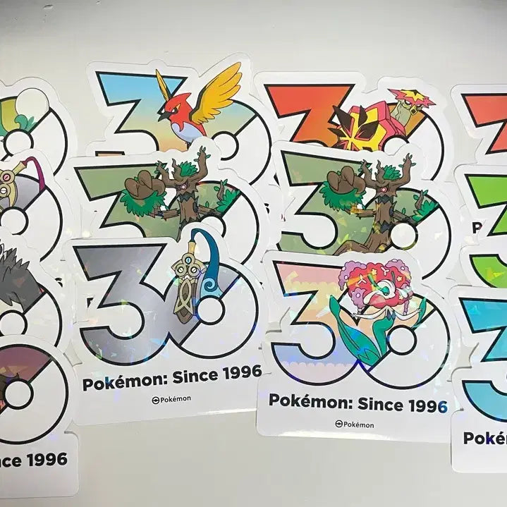 [BUNJANG] Pokemon 30th Anniversary Stickers / 포켓몬 30주년 기념 스티커 팝니다6~9세대 및 일부전설