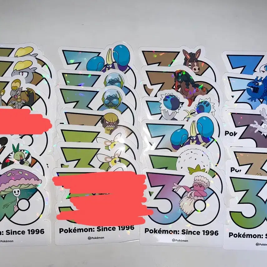 [BUNJANG] Pokemon 30th Anniversary Stickers / 포켓몬 30주년 기념 스티커 팝니다6~9세대 및 일부전설