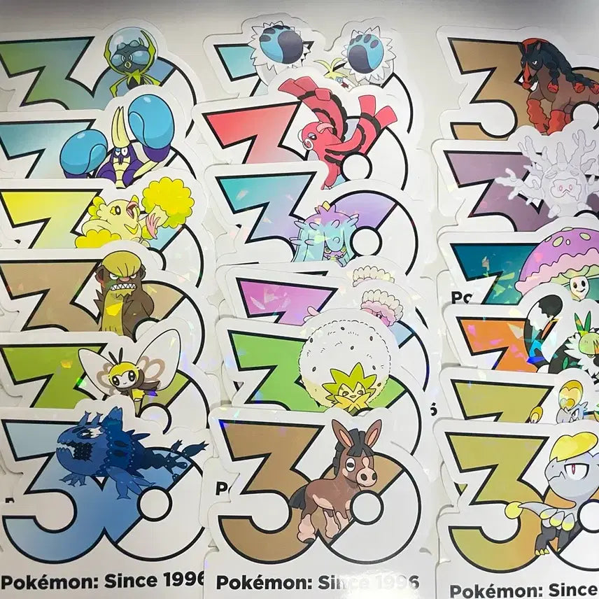 [BUNJANG] Pokemon 30th Anniversary Stickers / 포켓몬 30주년 기념 스티커 팝니다6~9세대 및 일부전설