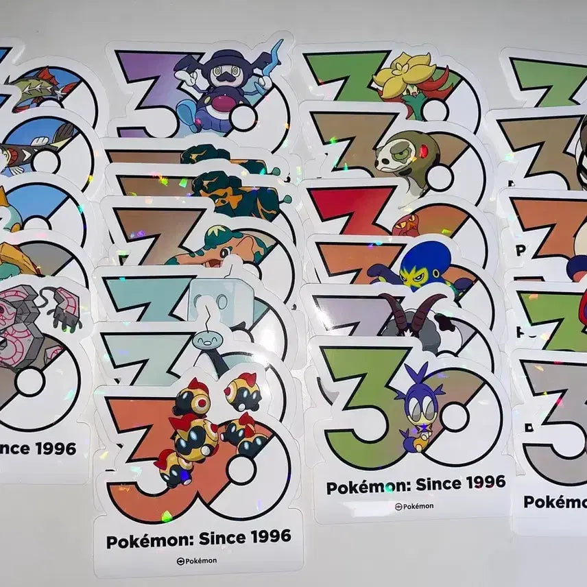 [BUNJANG] Pokemon 30th Anniversary Stickers / 포켓몬 30주년 기념 스티커 팝니다6~9세대 및 일부전설