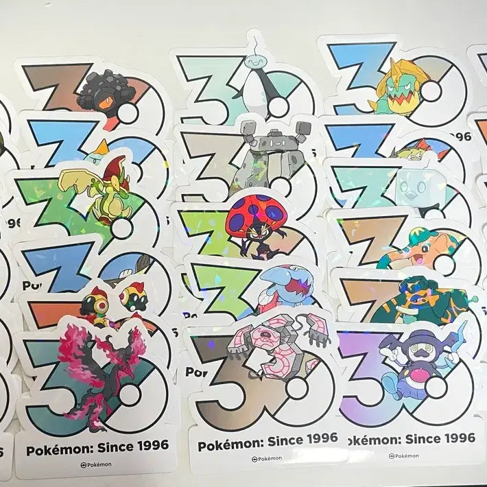 [BUNJANG] Pokemon 30th Anniversary Stickers / 포켓몬 30주년 기념 스티커 팝니다6~9세대 및 일부전설