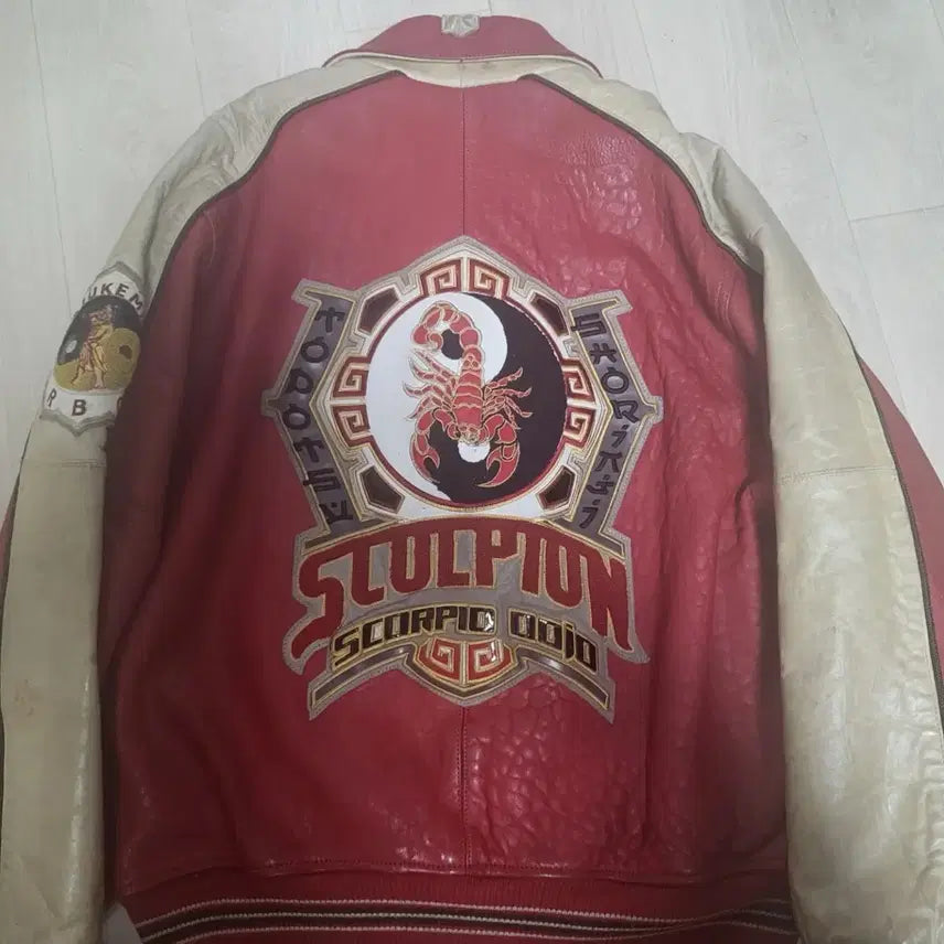 [BUNJANG] RBC Motorcycle Scorpion Real Leather Jacket M / R.B.C 모터사이클 스콜피온 리얼레더 가죽자켓 M
