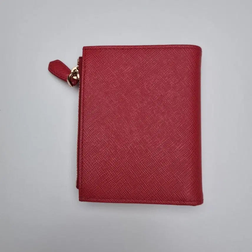 [BUNJANG] Prada Red Saffiano Card Holder Wallet / 프라다 레드 사피아노 카드지갑 반지갑
