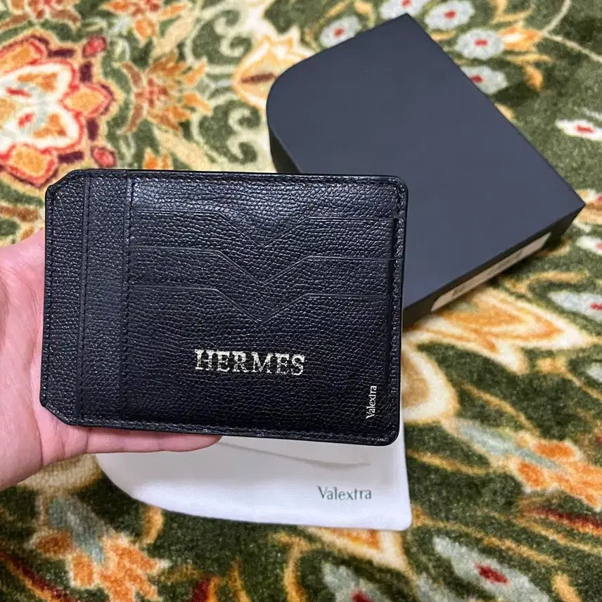 [BUNJANG] Valextra Hermes Logo Wallet / 발렉스트라 지갑 에르메스 로고