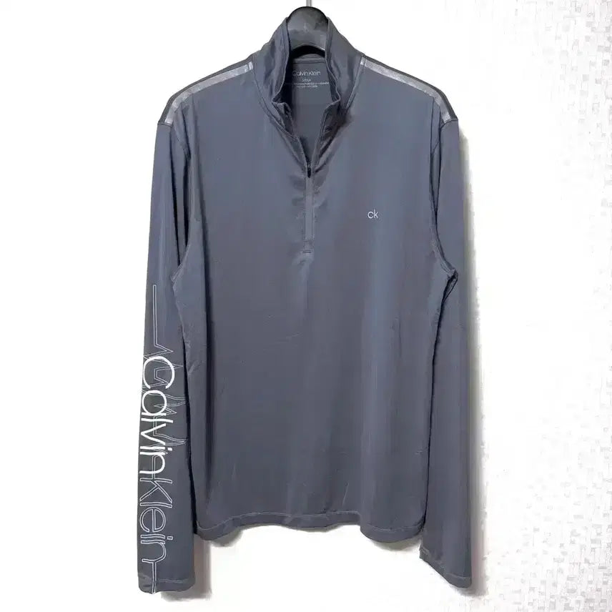 [BUNJANG] Calvin Klein Training Half-Zip Long Sleeve T-Shirt Size S / [S,90]캘빈클라인 트레이닝 반집업 긴팔티 CK