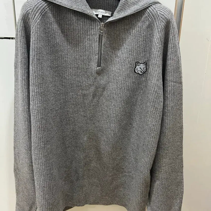 [BUNJANG] Maison Kitsuné 24FW Cashmere Half-Zip Pullover (Size L) / 24fw 메종키츠네 캐시미어 반집업 L (새상품급)