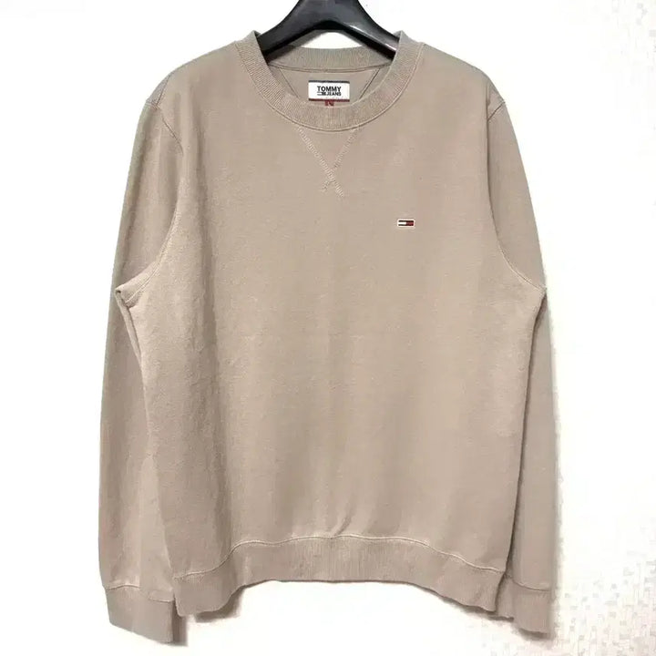 [BUNJANG] Tommy Jeans Small Logo Sweatshirt Beige / [L,100]타미진스 스몰로고 맨투맨 긴팔티 베이지