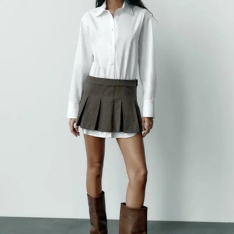 [BUNJANG] Zara Layered Shirt Dress - XS / xs) 자라 셔츠 레이어드 원피스 새상품