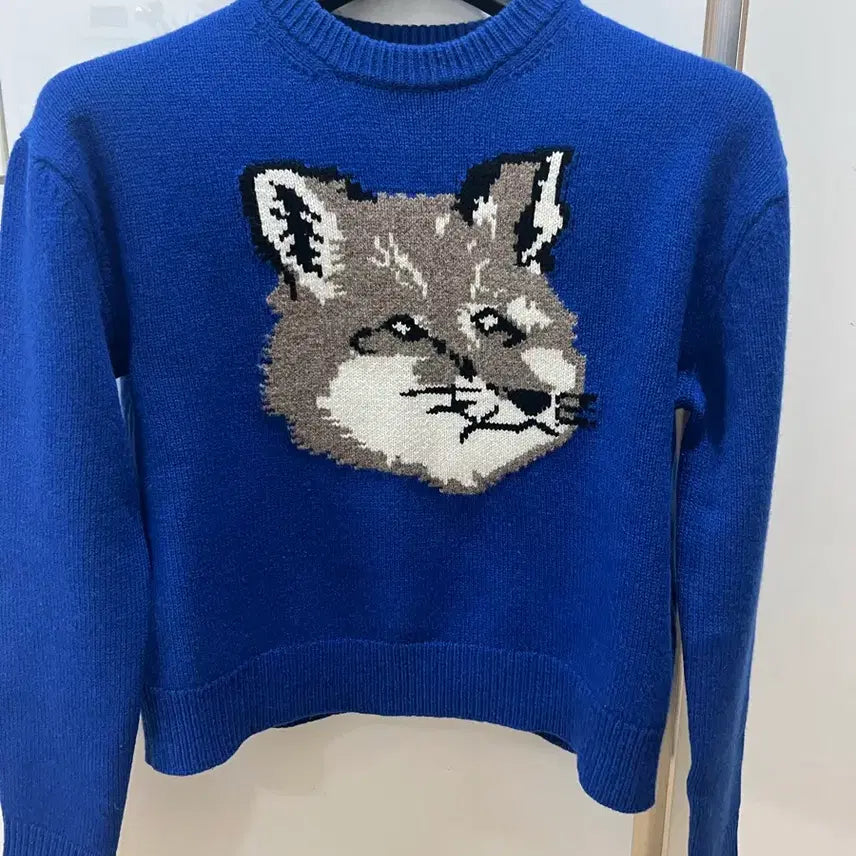 [BUNJANG] Maison Kitsuné Royal Blue Knit Sweater / 메종키츠네 로얄블루 니트 55 (새상품급)