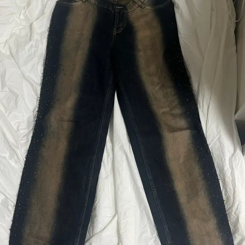 [BUNJANG] 604service Embellished Trousers / 604service 비즈팬츠