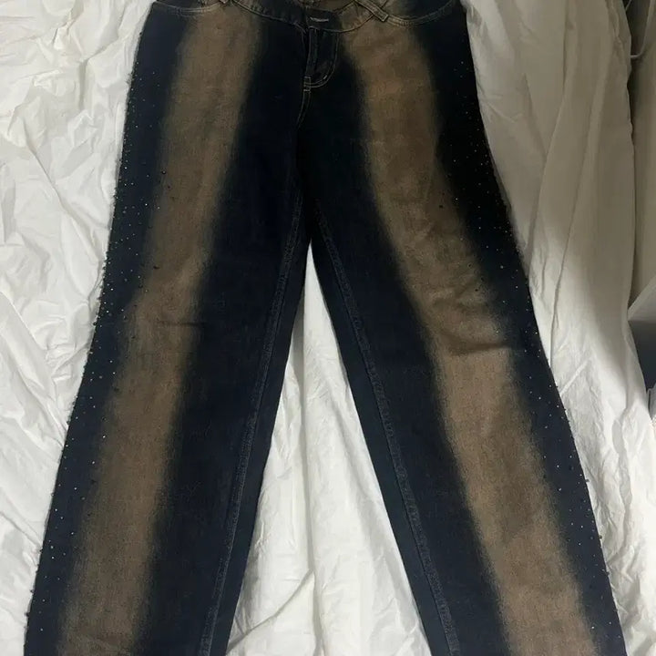 [BUNJANG] 604service Embellished Trousers / 604service 비즈팬츠