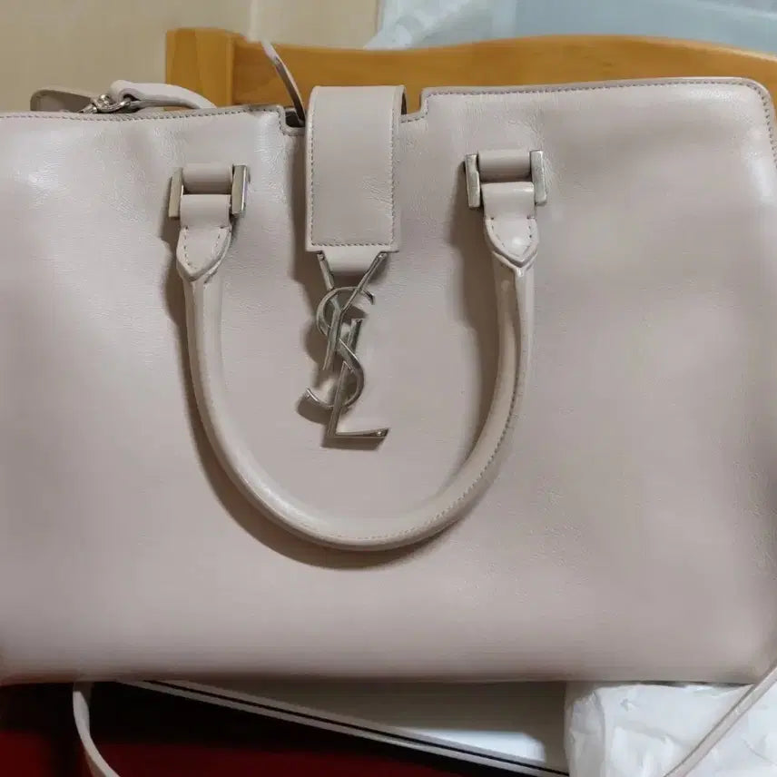 [BUNJANG] Saint Laurent Cabas Chic Baby Shoulder Bag Beige / (재판매)생로랑 카바시크 베이비 숄더백 베이지 카바스백
