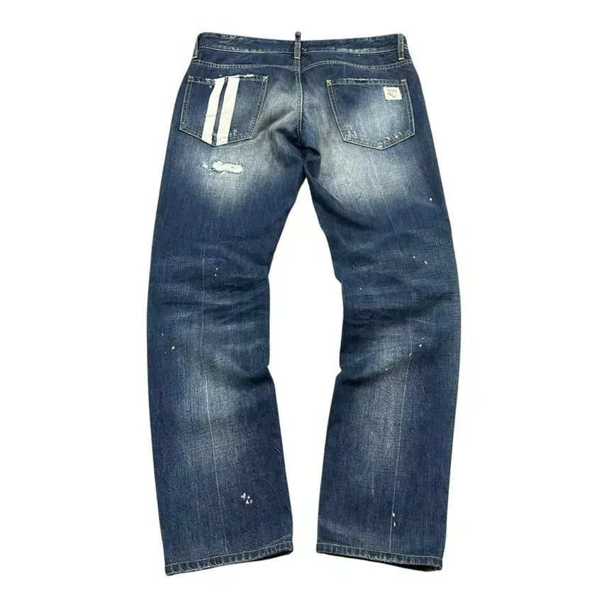 [BUNJANG] DSQUARED2 Kenny Painting Rock Chic Washed Denim Pants / (바배) 디스퀘어드2 케니 페인팅 락시크 워싱 데님 팬츠 (50)