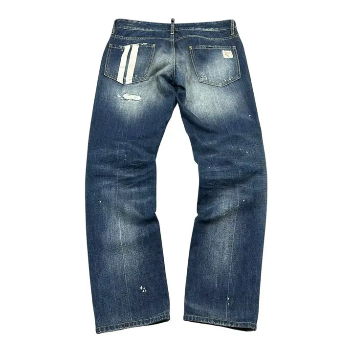 [BUNJANG] DSQUARED2 Kenny Painting Rock Chic Washed Denim Pants / (바배) 디스퀘어드2 케니 페인팅 락시크 워싱 데님 팬츠 (50)