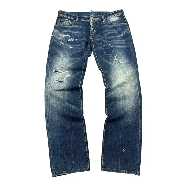 [BUNJANG] DSQUARED2 Kenny Painting Rock Chic Washed Denim Pants / (바배) 디스퀘어드2 케니 페인팅 락시크 워싱 데님 팬츠 (50)