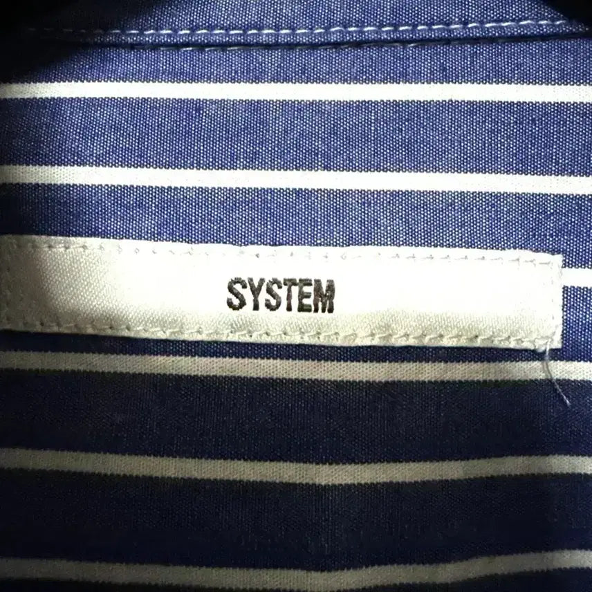 [BUNJANG] System Homme Striped Shirt / [M,95]한섬 시스템 옴므 스트라이프 셔츠 남방