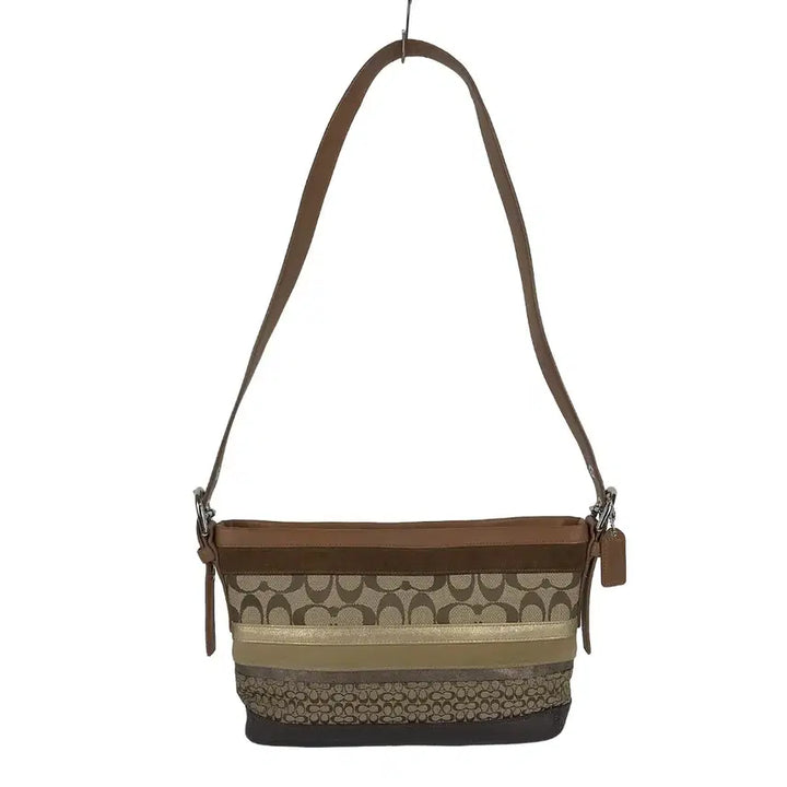 [BUNJANG] Coach Vintage Leather Suede Jacquard Shoulder Bag / 코치 COACH 빈티지 숄더백 여성 가방