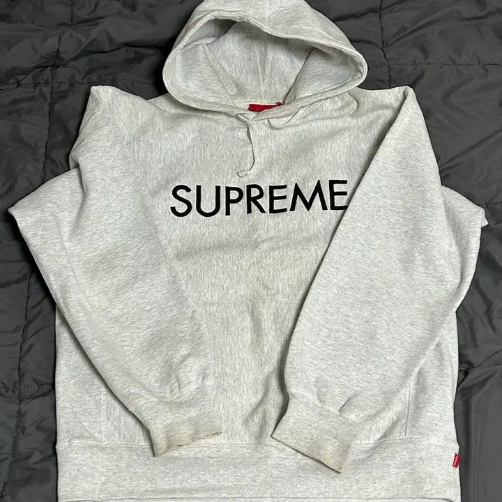 [BUNJANG] Supreme Grey Hoodie L / 슈프림 회색 후드티 L