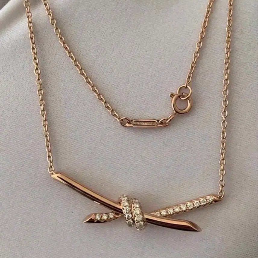 [BUNJANG] Tiffany &amp; Co. Diamond Notes Necklace / 티파니앤코 노트 다이아몬드 목걸이