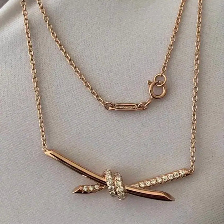 [BUNJANG] Tiffany &amp; Co. Diamond Notes Necklace / 티파니앤코 노트 다이아몬드 목걸이