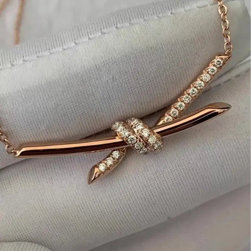 [BUNJANG] Tiffany &amp; Co. Diamond Notes Necklace / 티파니앤코 노트 다이아몬드 목걸이