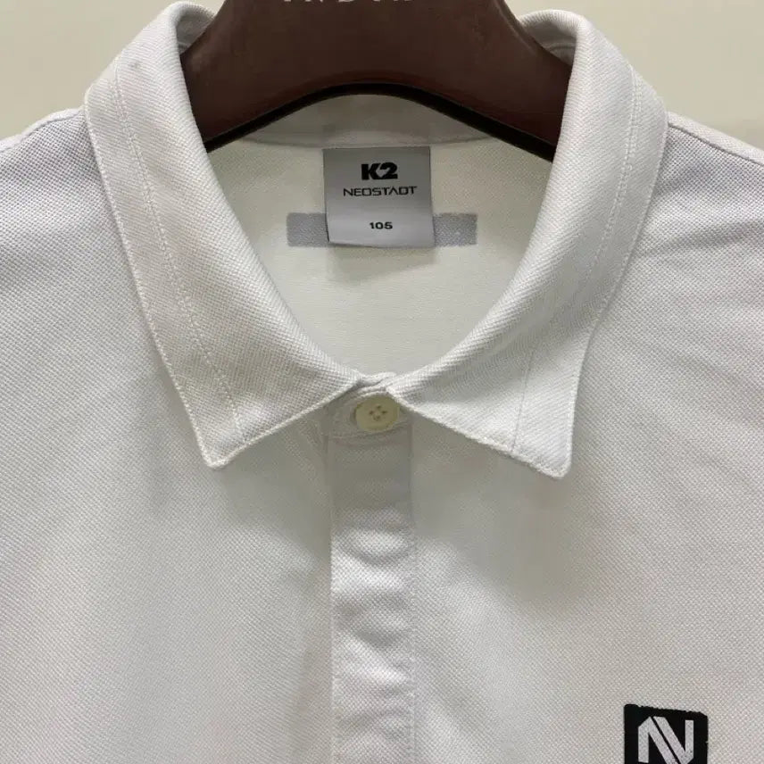 [BUNJANG] K2 White Polo Short-Sleeve T-Shirt (Size 105) / K2 흰색 폴로 반팔 티셔츠 (100사이즈 추천)
