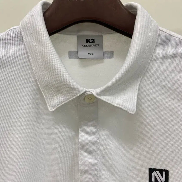 [BUNJANG] K2 White Polo Short-Sleeve T-Shirt (Size 105) / K2 흰색 폴로 반팔 티셔츠 (100사이즈 추천)