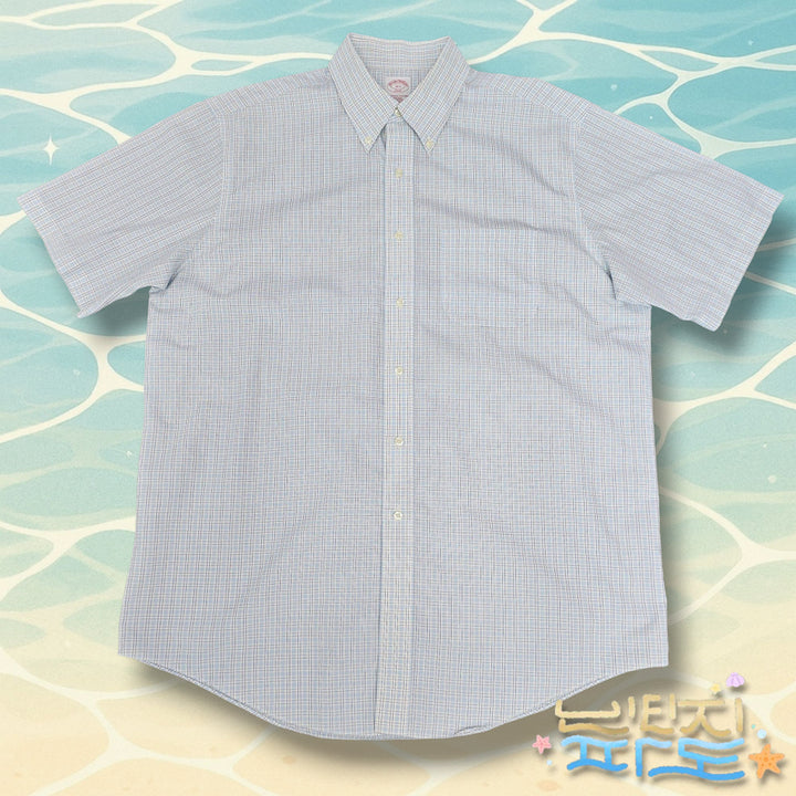 [BUNJANG] Brooks Brothers Non-Iron Check Short-Sleeve Shirt / 110 브룩스브라더스 논아이언 체크 반팔셔츠