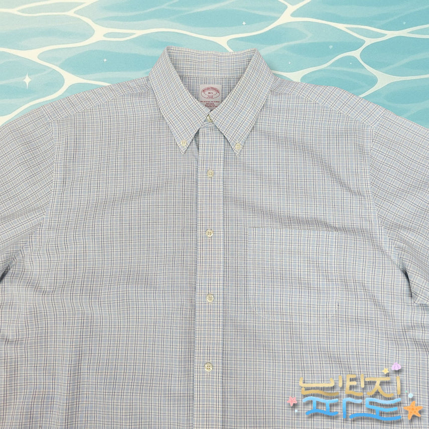 [BUNJANG] Brooks Brothers Non-Iron Check Short-Sleeve Shirt / 110 브룩스브라더스 논아이언 체크 반팔셔츠