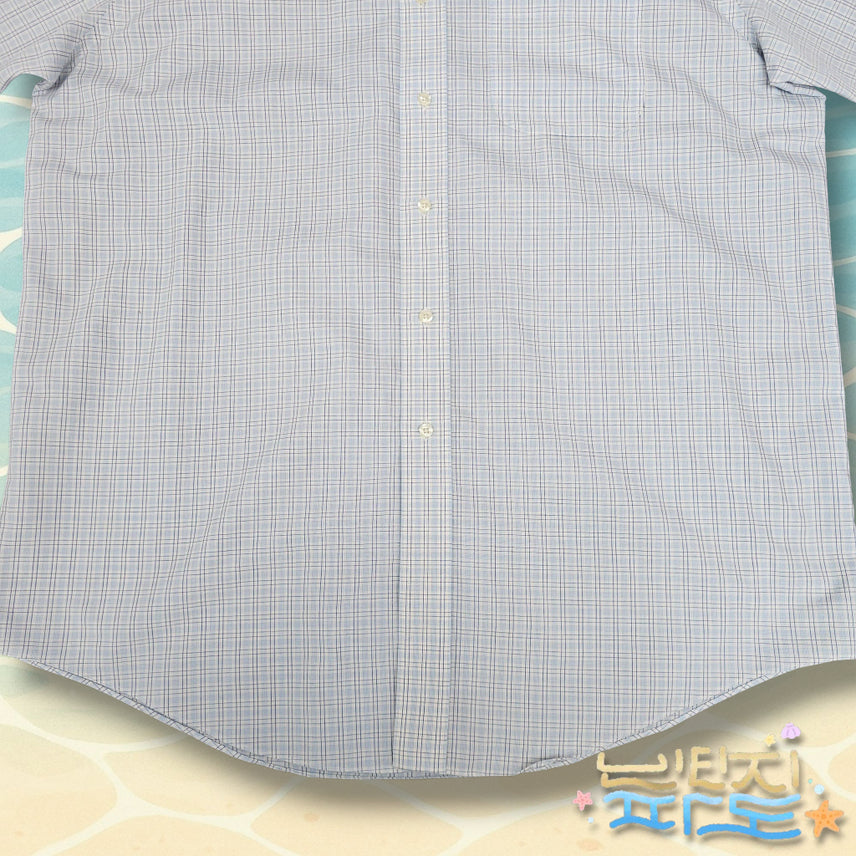 [BUNJANG] Brooks Brothers Non-Iron Check Short-Sleeve Shirt / 110 브룩스브라더스 논아이언 체크 반팔셔츠