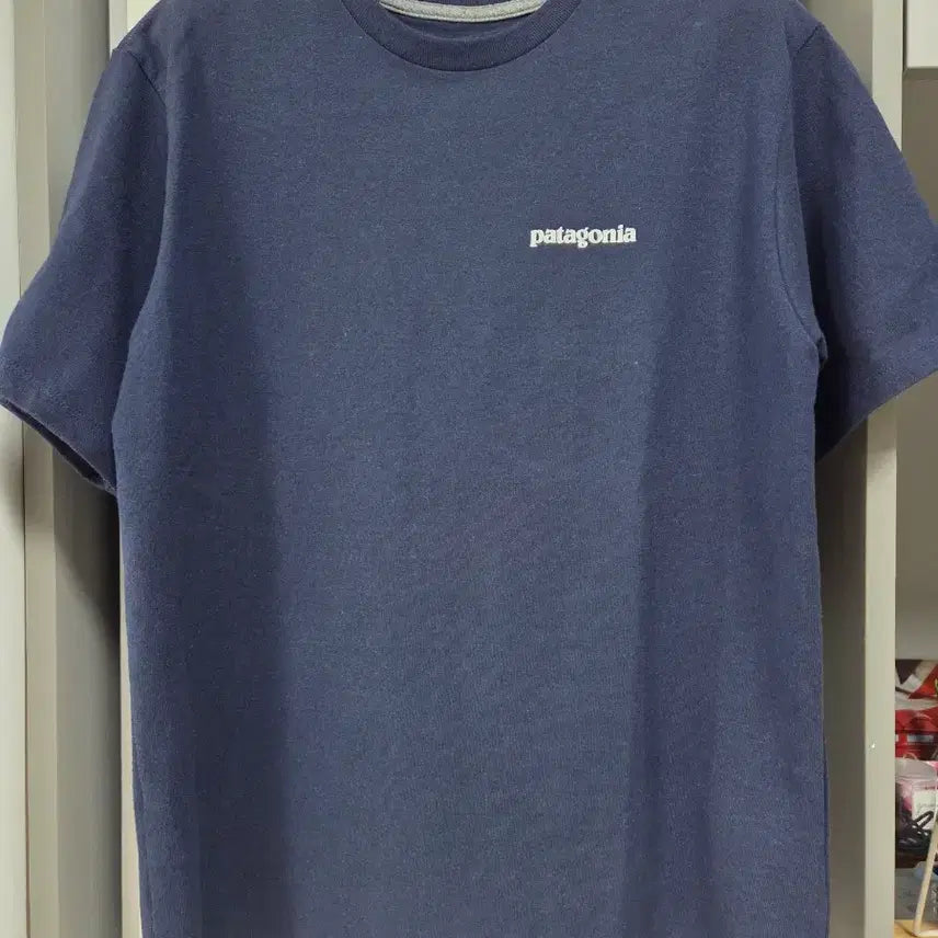 [BUNJANG] Patagonia Logo Short Sleeve T-Shirt Navy XS / (백화점 정품/새상품급 상태)파타고니아 반팔티