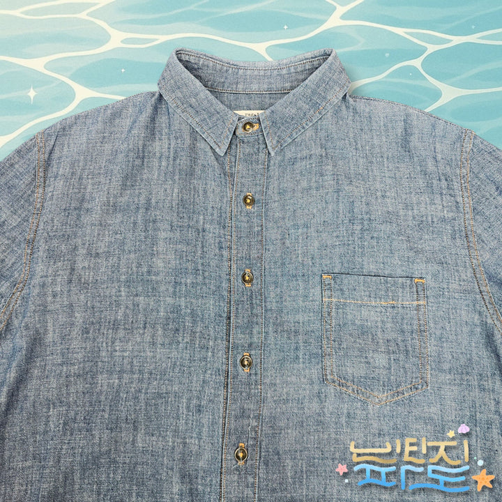 [BUNJANG] Rag &amp; Bone Tailored Workwear Chambray Shirt / M,95 랙앤본 테일러드워크웨어 샴브레이 셔츠