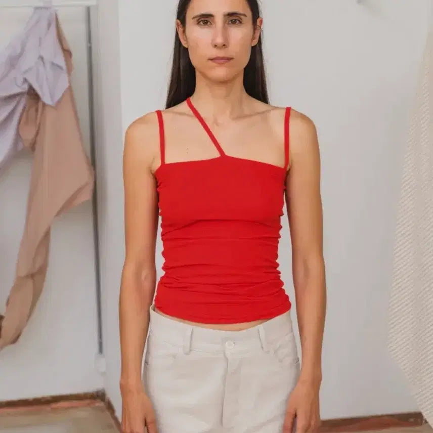 [BUNJANG] Baserange Nida Tank Cotton Rib S Red / (미개봉 새상품) Baserange Nida Tank Cotton Rib