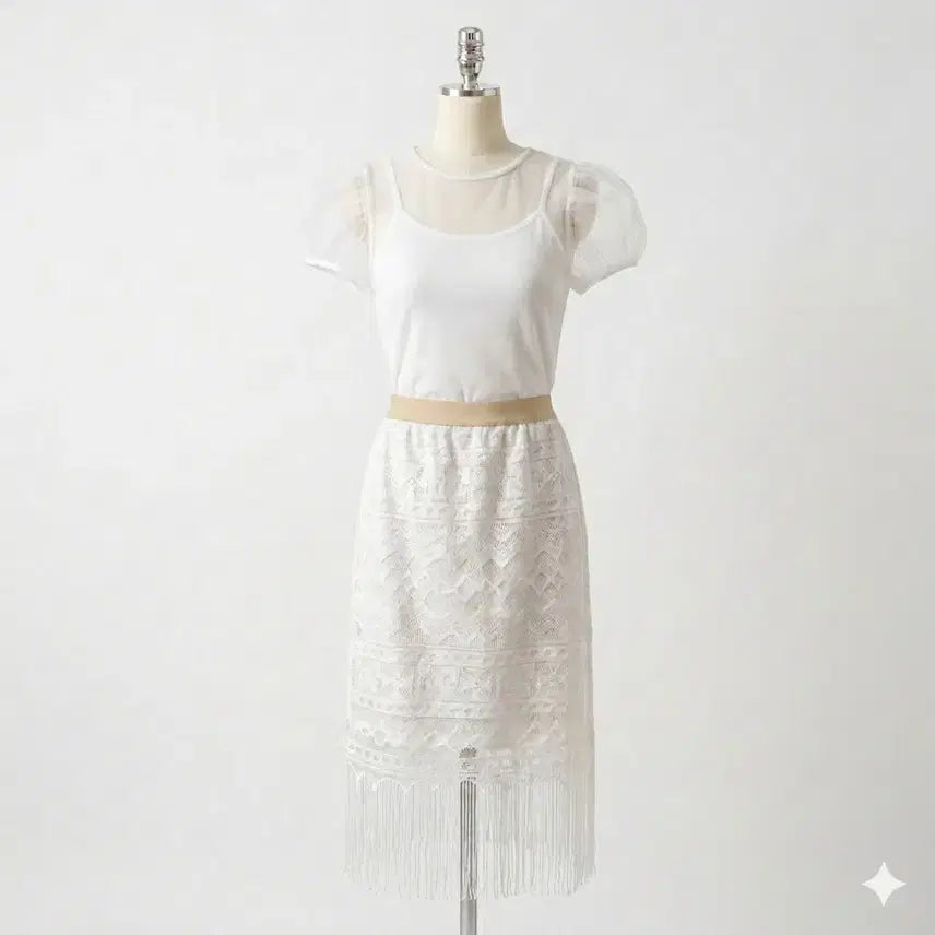 [BUNJANG] Plastic Island Tassel Skirt / 플라스틱아일랜드 테슬 스커트