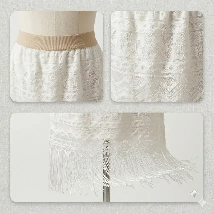 [BUNJANG] Plastic Island Tassel Skirt / 플라스틱아일랜드 테슬 스커트