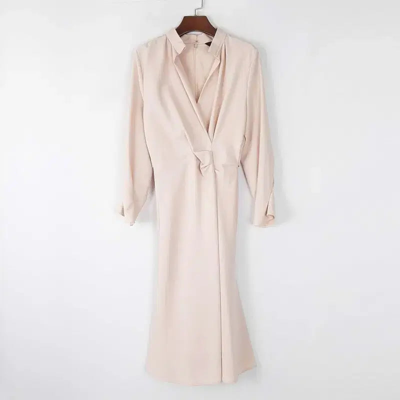[BUNJANG] Jane Twisted Drape Long Dress / 제인 꼬임 드레이프 롱원피스  S