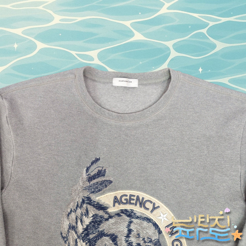 [BUNJANG] Custom Mellow Eagle Embroidery Sweatshirt / 100 커스텀멜로우 독수리 자수 맨투맨